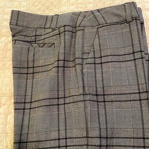 Charter Club classic trousers/ pants. Dark gray and black plaid. Size 18
